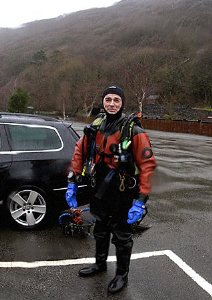 The joys of diving in UK in winter. Mr H after a dive in ... by Mark Thomas 